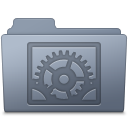 System Preferences Folder Graphite Icon 128x128 png